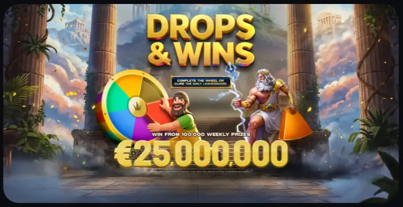 OroGG casino banner Drops and Wins